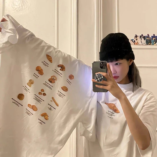 Sweet Croissant Print T-Shirt
