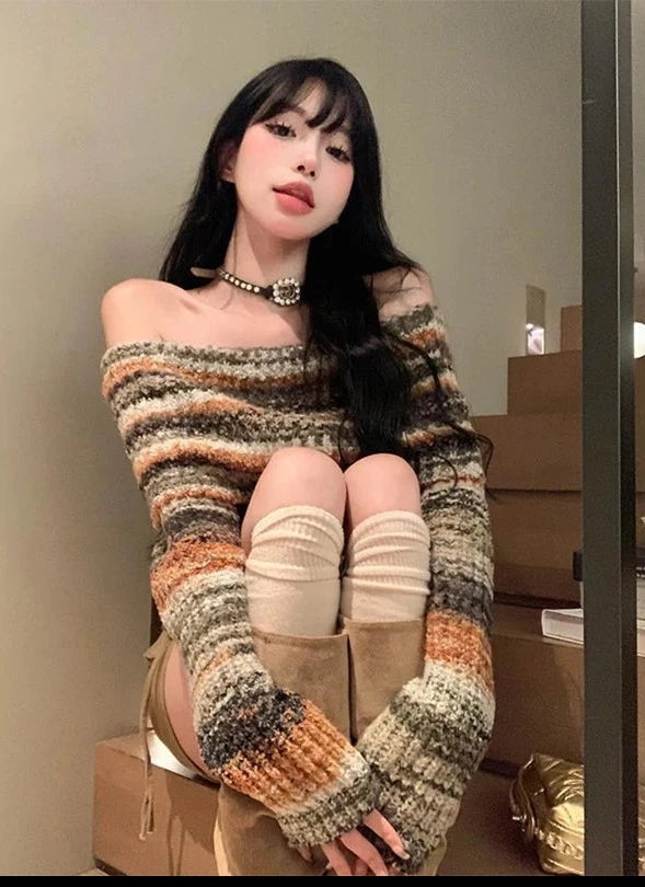 Striped Cropped Sweater