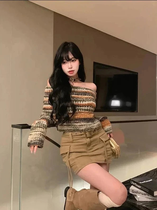 Striped Cropped Sweater